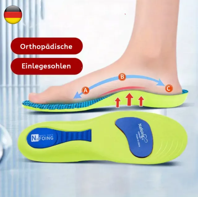 Einlegesohlen Orthopädische Sport Arbeitsschuhe Schuh Einlagen Fußbett Dämpfend