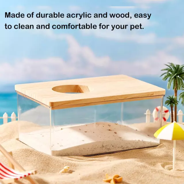 Cuenco de arena de orina transparente de doble uso para baño de orina de doble uso para hámster Haustier