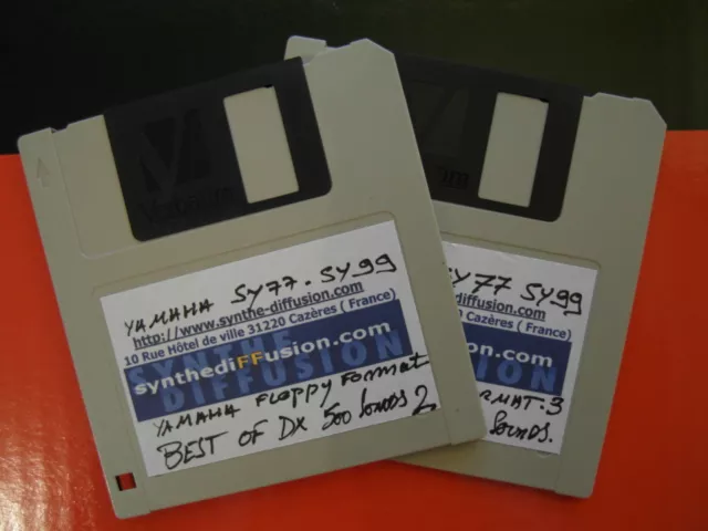 YAMAHA SY-77 SY99 720 K° Floppy Disk BEST OF DX 500 Sounds on SY floppy format