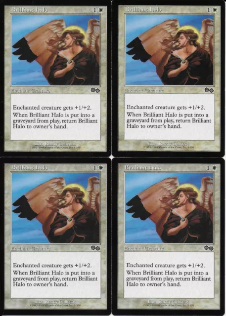 Magic The Gathering: BRILLANTE HALO Urza's Saga COMÚN; jugado, excelente estado x4