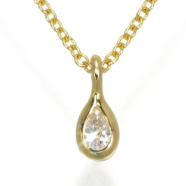 Tiffany & Co. Diamond By the Yard Necklace Pais Shape K18YG Yellow Gold