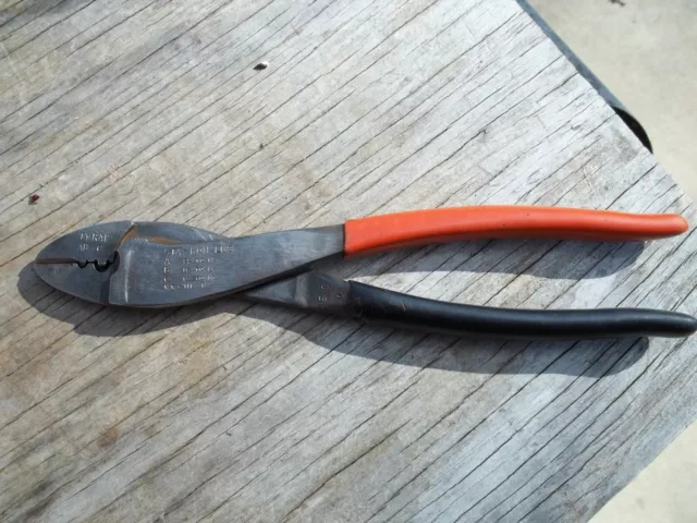 Vintage USA Tool Thomas & Betts Sta-Kon Lug Wire Cutter Crimping Crimper Pliers