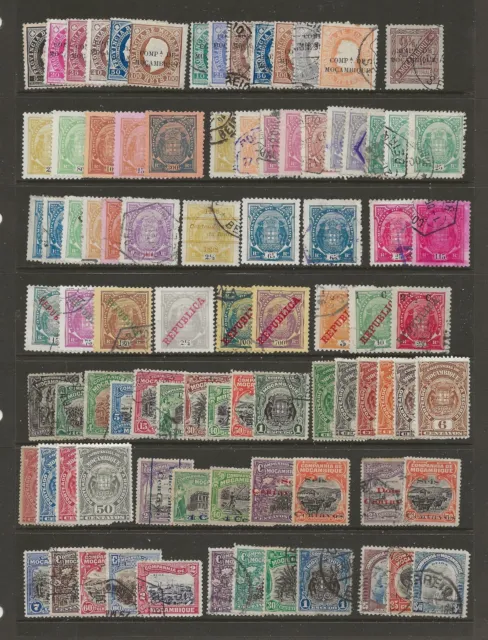 Portugal - Mozambique Company  1892 - 1931 80+ stamps MH & FU see comments