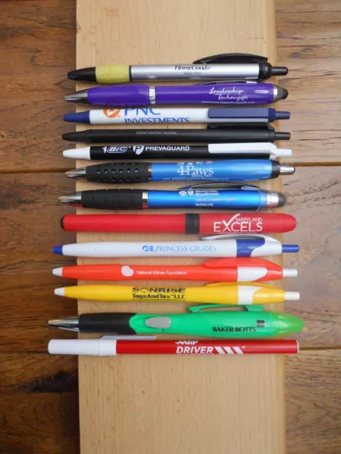 Lot Of (13) Ball Point Pens - Business Advertisements (Set Bb1)