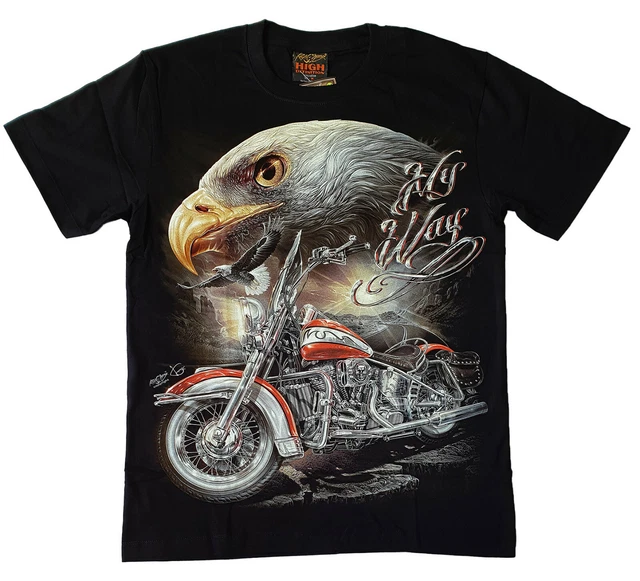 Neverless Herren T-Shirt Superior Eagle – Slim Fit Mit Adler-Print, 100% Baumwolle