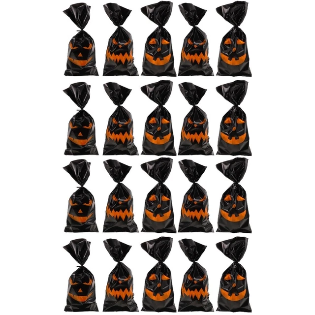 Halloween Bolsillo Plano Celofán Plástico Bolsas de Regalo Bolsas Bolsillo 200 Piezas