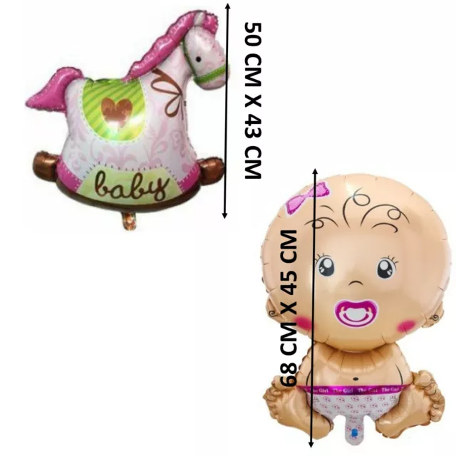 Palloncini decorazioni Nascita e Battesimo bambina rosa it's a girl set da 16 pz 3