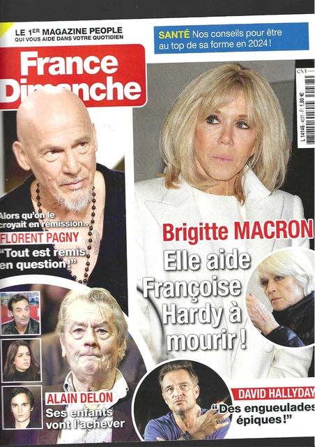 France Dimanche 12 Janvier 2024 - Florent Pagny, Alain Delon, Brigitte Macron...