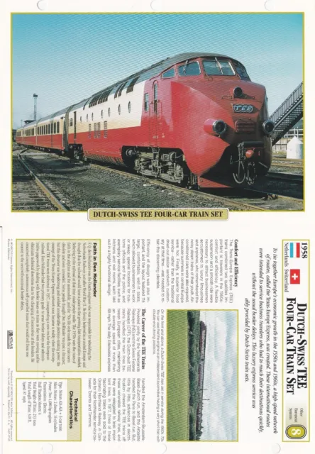 Dutch Swiss Tee 4 Car Train Set Trading Card Atlas Editions Legendary Trains c