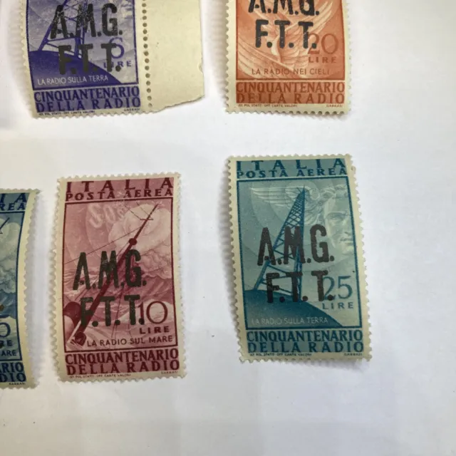 1947 Italy Stamps C-7 - 12 mint never hinged AMGFTT precancel some cond issues 5