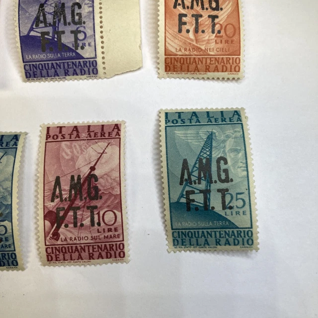 1947 Italy Stamps C-7 - 12 mint never hinged AMGFTT precancel some cond issues 5
