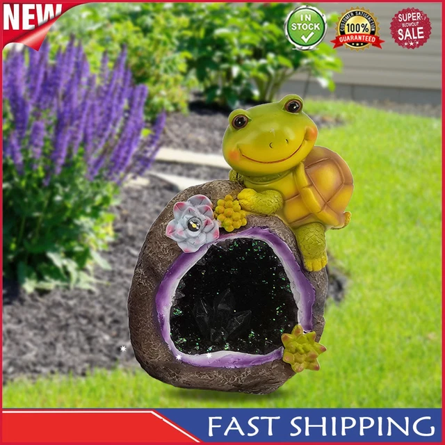 Resin Garden Decorative Animal Statue Waterproof Solar Light for Courtyard Yard