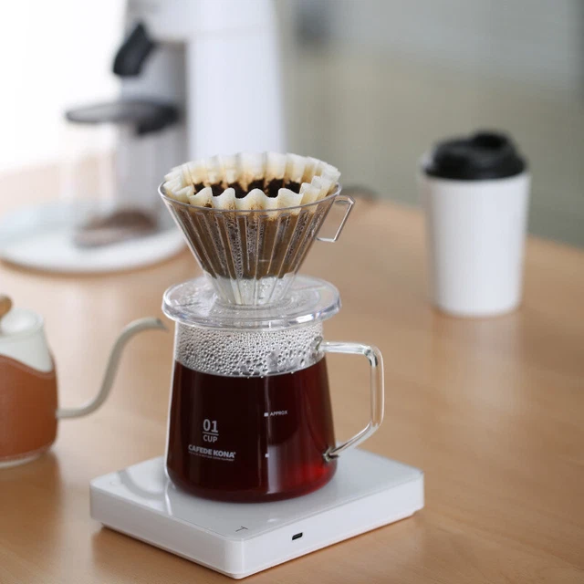 CAFEDE KONA Ceramic Balance Cone V60 Filter Cup Optimized Hand Punch Coffee  ❤XH