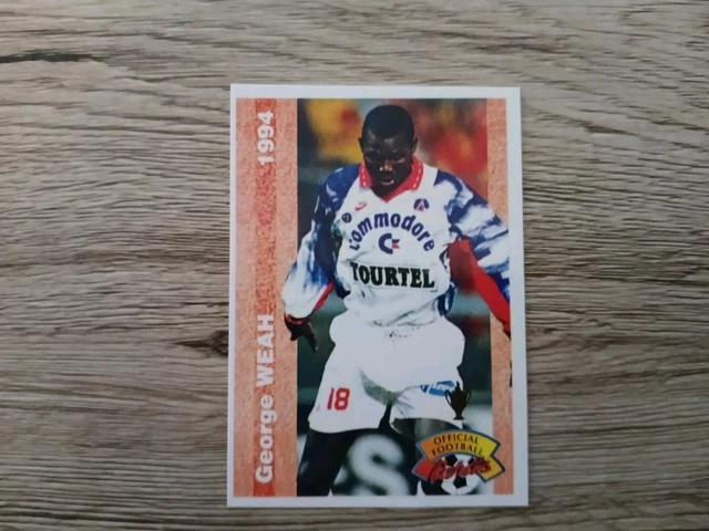 Card French Football 93 panini George Weah ROOKIE RC #28 PSG Milan Ac