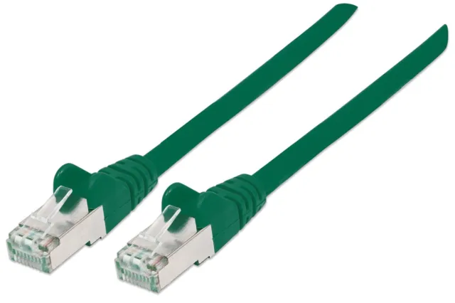 Intellinet Network Patch Cable, Cat6A, 0.25m, Green, Copper, S/FTP, LSOH / LSZH,