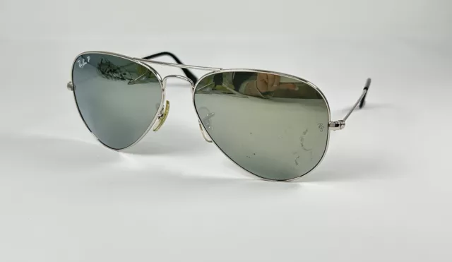 RayBan Aviator RB3025 Silver Mirror Polarized Sunglasses 003/59