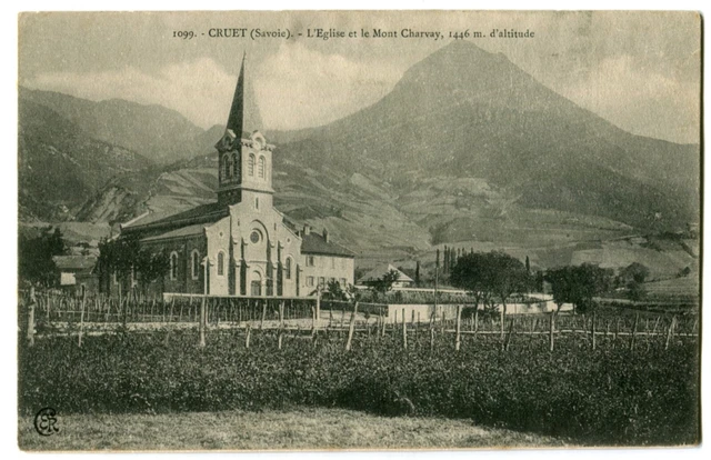 CPA 73 Savoie Cruet L'Eglise et le Mont Charvay