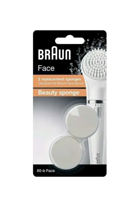 Braun Face 80-b Beauty Sponge Pack of 2 Replacement Sponges