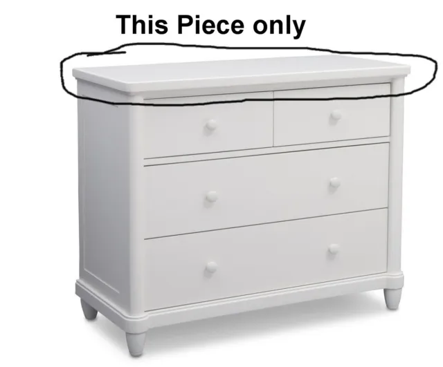 Simmons Kids-Delta Children Belmont Dresser/Changing Table, White Replacemt TOP