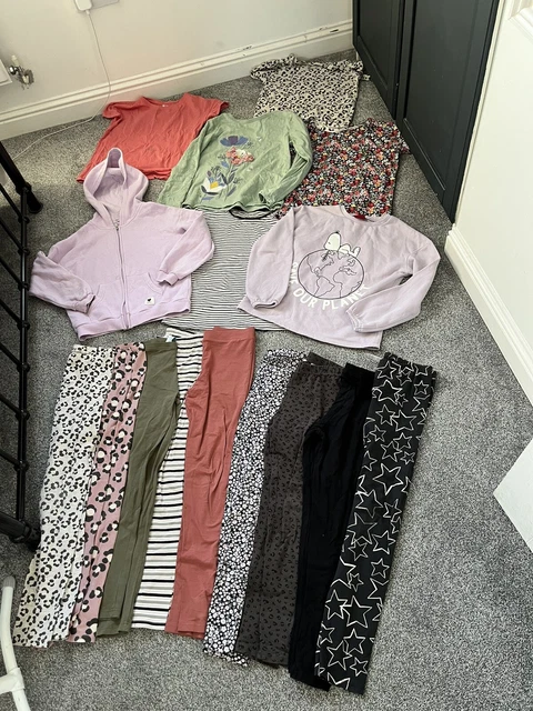 Girls Clothes bundle AGE 9 - 10 Years. Spring Leggings jumper tshirts