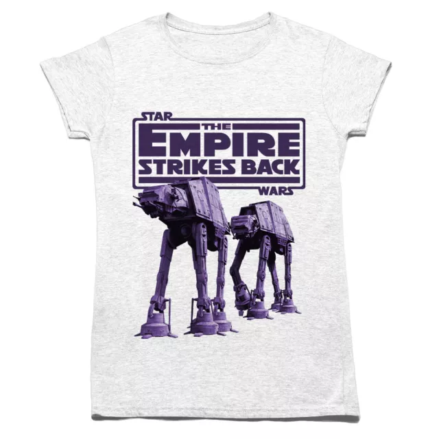 Femmes Star Wars Empire Strikes Back At-At Rétro T Shirt Sith Jedi Vador Seul