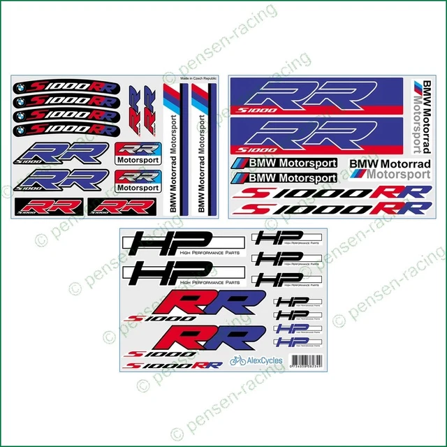 BMW Motorrad Motorsport HP UFO Laminated Decals Stickers Kit - Multicolor Vinyl
