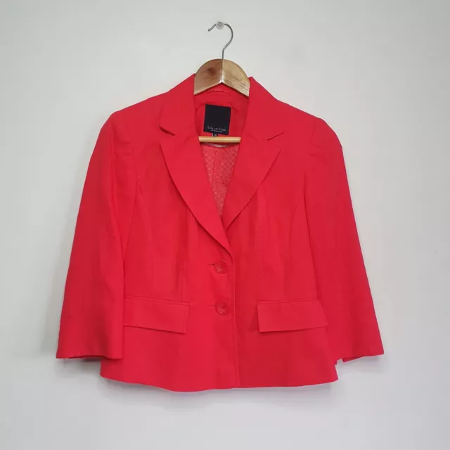 WOMENS DEBENHAMS RED Jacket Linen Jacket UK 10 Wedding Jacket Exc Cond EUR 33 35 PicClick IT