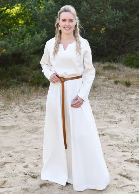 Battle-Merchant Mittelalterkleid Milla, Wikingerkleid, natur Kostüm LARP Kleid
