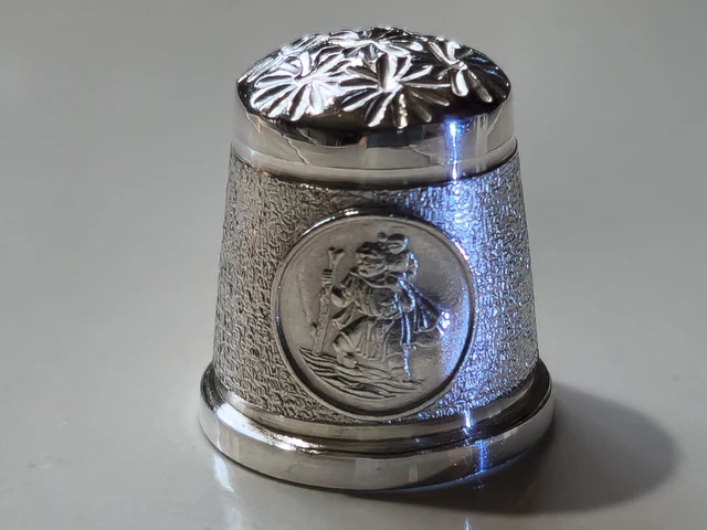 Vintage Sterling Silver Thimble Made in England by Swann Thimbles No holes EC