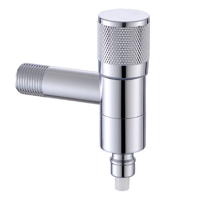 Grifo de lavadora 1/2 3/4 parada automática de tubería recubierto de acero inoxidable