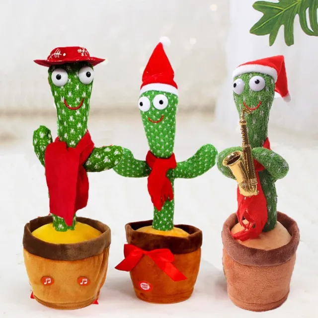 Christmas Twist Plush toys Speak Electric Cactus Cactus Sing Dance