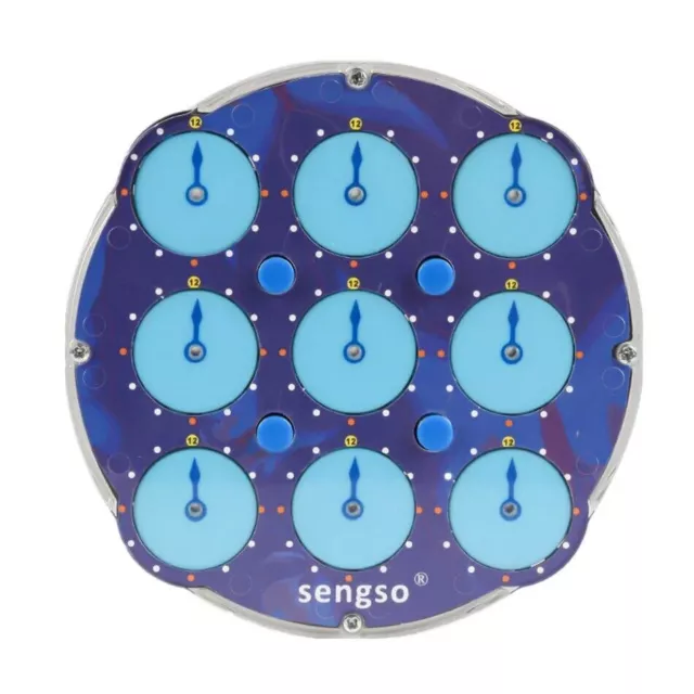 Cubo magico dell'orologio di posizionamento magnetico di Shengshou ABS blu...