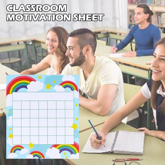 Adesivi da parete motivazionali decalcomanie da parete arcobaleno colore mappa ispirazione tavolo arcobaleno[