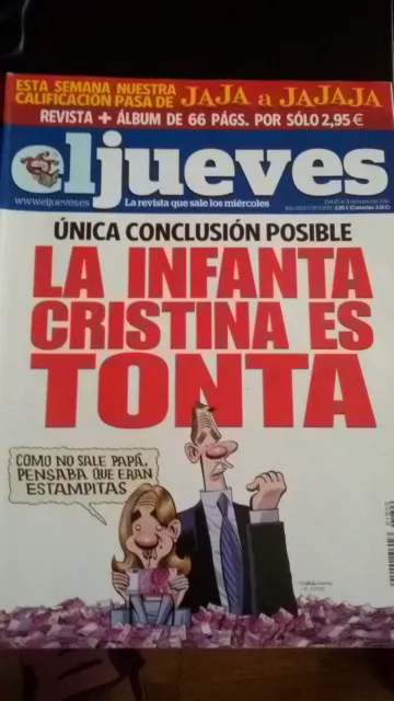 Revista El jueves portada Infanta Cristina es tonta