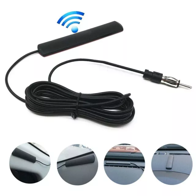 Car Radio Stereo Hidden Antenna Stealth FM AM Fit Vehicle Truck Motorcycle Boat