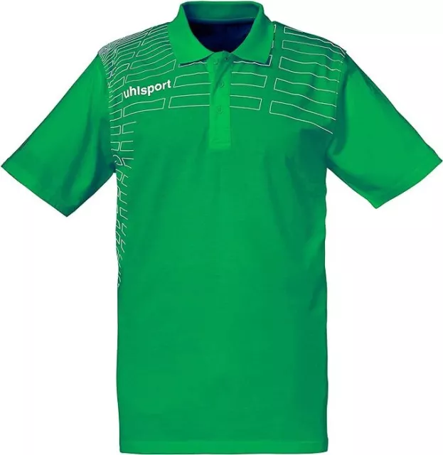 UhlSport Apparel Men's T-Shirt Sportshirt Match Polo Shirt, Green / White, XS