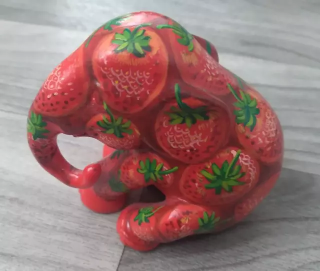 Elephant Figurine Collectible Strawberry Numbered Tagged 260/2500