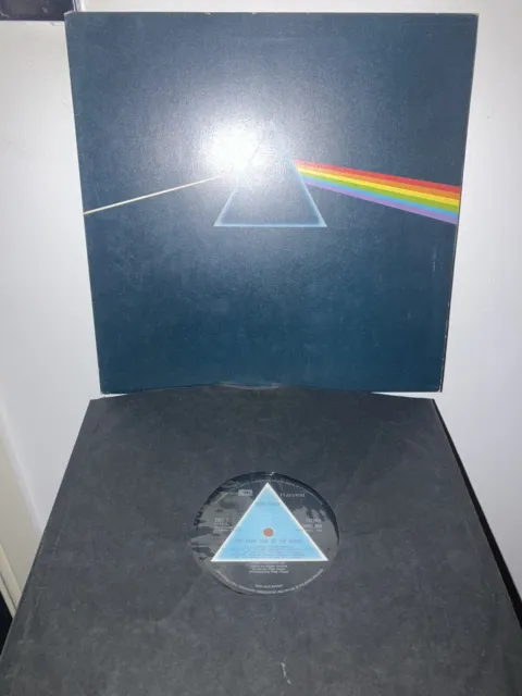 Pink Floyd SOLID BLUE TRIANGLE 1st UK press A2/B2 Dark Side Of The Moon superb