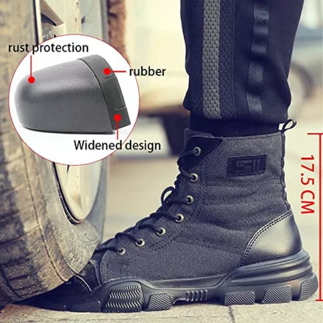 Mens Military boots Work Safety Shoes Steel Toe Bulletproof Boots Indestructible 3