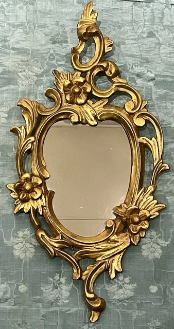 Miroir Mural Baroque Rococo XXL 90x70 Cm - Cadre Noir Et Or Antique - Décoration D'intérieur
