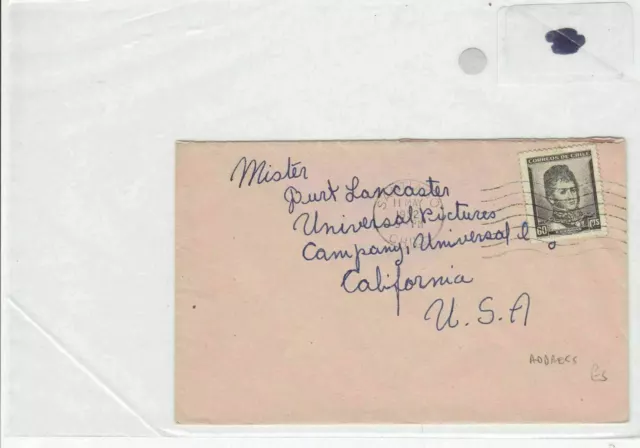 chile to usa  1952 stamps cover  Ref 8525