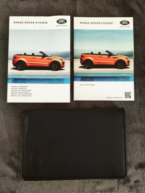 Genuine Range Rover Evoque Convertible 2016-2018 Owners Manual Handbook Y-538