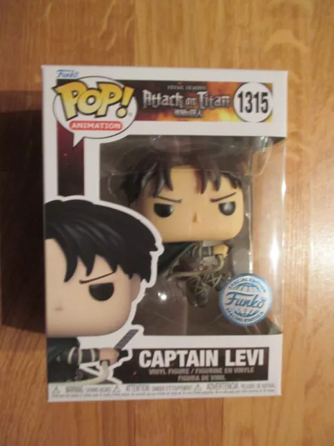 POP  1315 CAPTAIN LEVI  FUNKO  ANIMATION  ATTACK on TITAN  Figurine sticker spec