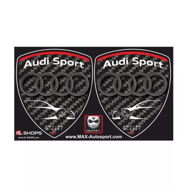 Emblème de coffre logo AUDI Black Edition noir - Euro Racing Parts