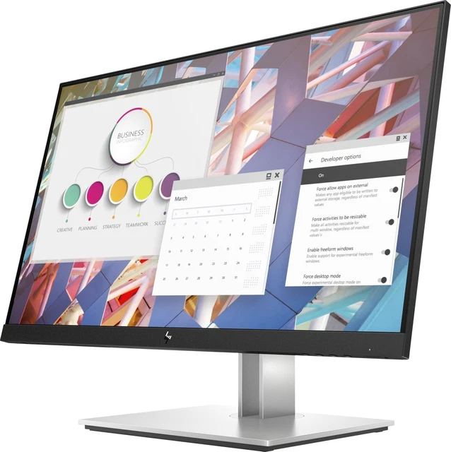 HP - PC E24 G4 Business-Monitor, IPS FHD 23,8 Zoll, Reaktionszeit 5ms Overdrive
