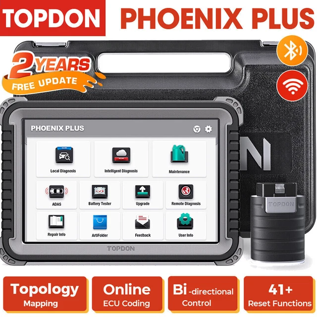 thumbnail image 2 of TOPDON Phoenix Plus 2 OBD2 Scanner - Full System Diagnostic Tool With 10.1" Touch Screen 2 of 14