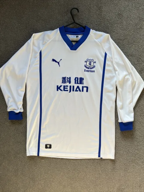 Everton 2002/03 Away Long Sleeve Football Shirt Vintage Original Mens Puma M