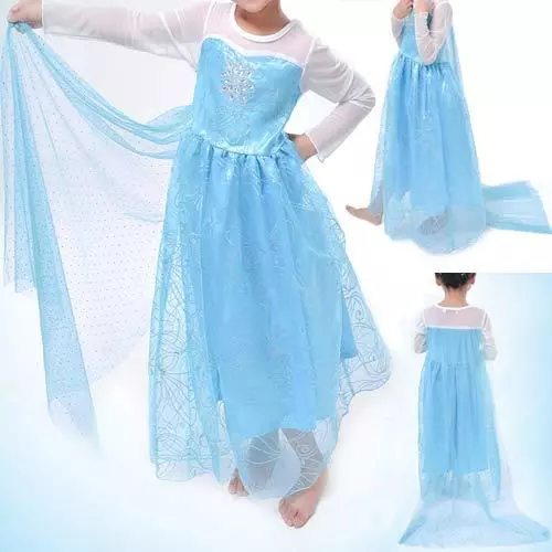 New Frozen Dress Elsa Anna Princess Dress Kids Costume Party Fancy Snow Queen