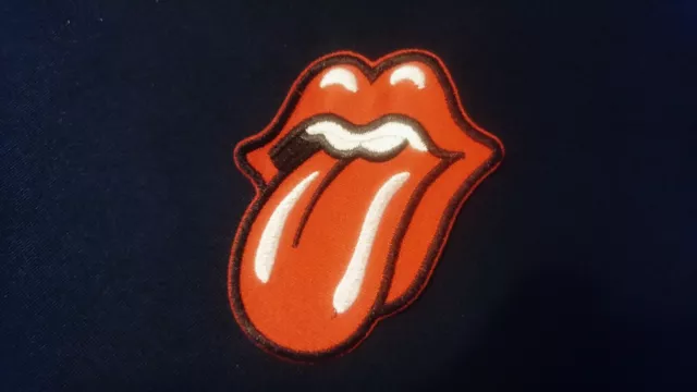 Patch Aufnäher Aufbügler MUSIC Band Rolling Stones Zunge Rock 6,4x8,0 cm