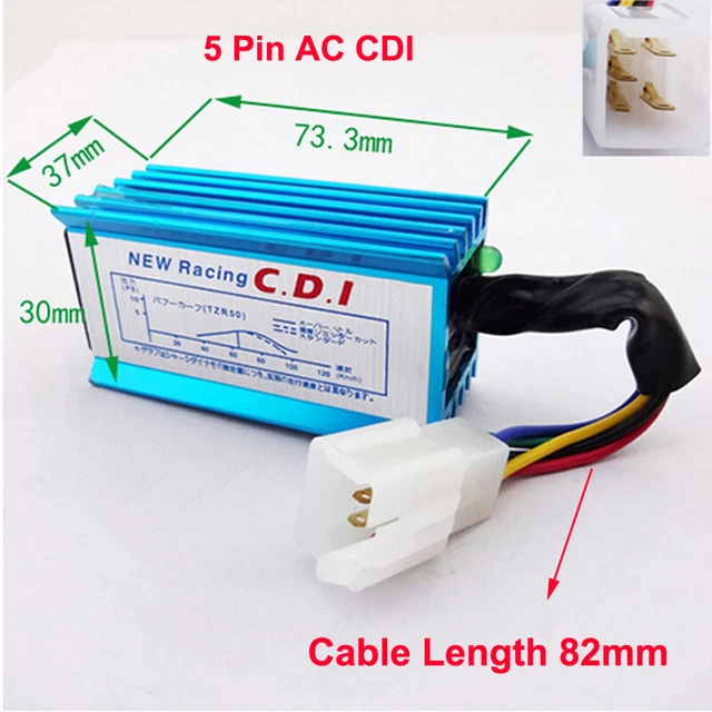 5 Pins Racing CDI Box For 50cc 90 110 125 150 160cc ATV Go Kart Pit Dirt Bikes